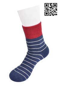 SOC009 透氣加厚棉襪 設計訂做 條紋撞色棉襪 舒適運動棉襪 襪子供應 襪子生產商